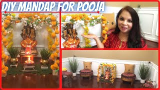 Lotus Hangings for Traditional Pooja Backdrop  Traditional Pooja Backdrop Decoration ideas at home [upl. by Otte]