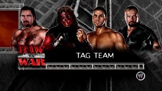 WWE 13 Kane amp Bradshaw VS The Corporation RAW is WAR 1 Match 3 [upl. by Llerol]