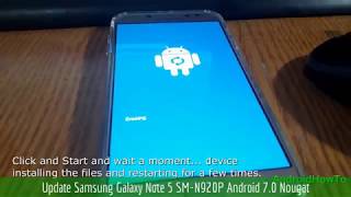 Update Samsung Galaxy Note 5 SMN920P Android 70 Nougat [upl. by Alieka]