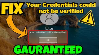 Your Credentials Could Not be Verified Something Went Wrong and your PIN isnt Available FIXED [upl. by Frodina]