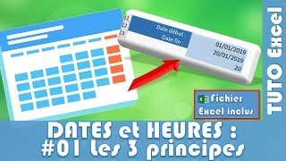 Dates et heures sur Excel  01 Les 3 notions fondamentales [upl. by Renba440]