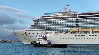 Heraklion Crete Costa Deliziosa Port Heraklion 2023 myfavoriteshipsgr [upl. by Darra]