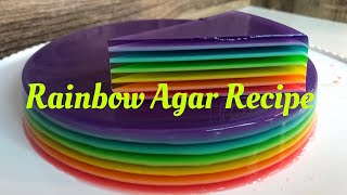 RAINBOW AGAR JELLY RECIPE  AGAR AGAR PELANGI [upl. by Iggam179]