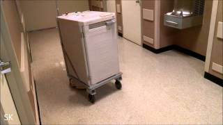 Autonomous Delivery Robot Working in the Hospital Corridors [upl. by Wallie]