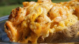 Best Loaded Shrimp Baked Potato How To Make Loaded Shrimp Bake Potato Must Try [upl. by Sivad542]