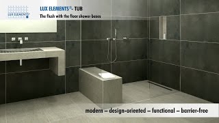 LUX ELEMENTS product flush with the floor showers for every bathroom [upl. by Akelahs]