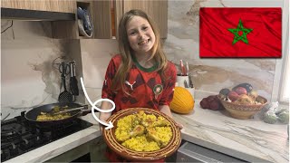 Cooking with Camryn in Morocco 🇲🇦🇺🇸 [upl. by Yngad]