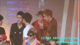 fancam 111230 KBS Gayo Daejun Ending SuperJunior Forcus Sungmin amp 2PM Nichkhun [upl. by Shayne]