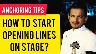 How to start Anchoring on Stage  Opening Lines for Anchor  Public Speaking Tips Online Education [upl. by Paluas]