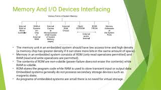 Unit 2 Memory and IO device interfacing [upl. by Uhthna217]