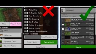 How to Delete Multiple World at Once Minecraft BEDROCK EDITION [upl. by Noet]