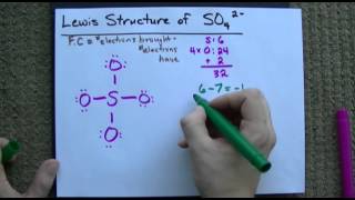 Lewis Structure of SO42 Sulfate CORRECT [upl. by Suzan]