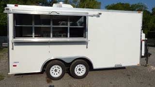 White 85 x 16 Concession Trailer  Catering Event Food Trailer [upl. by Hubing87]