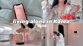 5AM slow morning routine  Living alone in Korea VLOG  korean skincare routine typical office day [upl. by Ocnarfnaig998]