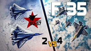 F35 Lightning II Vs Su57  Stealth Vs SAM Cover  Digital Combat Simulator  DCS [upl. by Basil537]