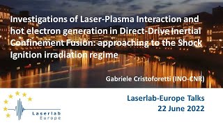 LLE Talks LaserPlasma Interaction amp hot electron generation [upl. by Lahcim]