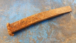 Old and Rusty Chisel Restoration [upl. by Aizirk]