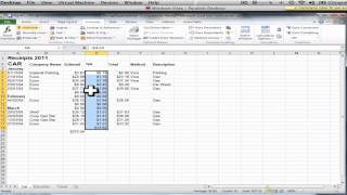 Business Tutorial How to use Excel for Receipts [upl. by Elrebma]