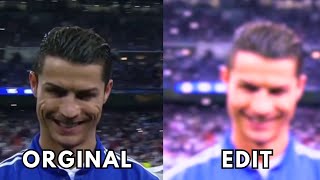 Cristiano Ronaldo’s Evil Smile Original vs Edited [upl. by Haughay394]