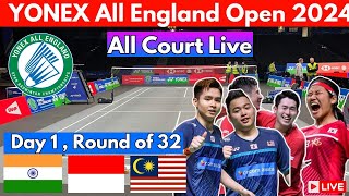 🔴LIVE  Yonex All England Open Badminton championships 2024  India Thailand Taiwan China Korea [upl. by Czarra]