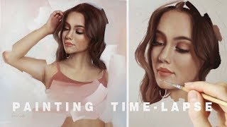 PORTRAIT PAINTING TIMELAPSE  “Audreyana” [upl. by Sands]