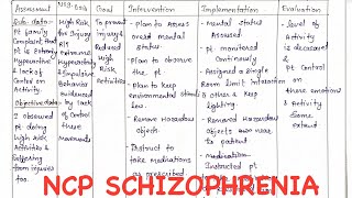 NURSING CARE PLAN SCHIZOPHRENIA NCP PSYCHIATRIC [upl. by Quinby]