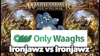 Ironjawz vs Ironjawz  Age of Sigmar Battle Report [upl. by Tullius]