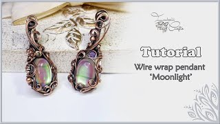 Beginners wire wrap pendant  Moonlight [upl. by Lacagnia]