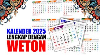 Kalender 2025 Lengkap dengan Weton [upl. by Bittencourt]