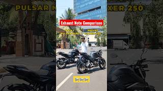 Bajaj Pulsar N250 vs Suzuki Gixxer 250 Exhaust Sound Comparison  BikeWale shorts [upl. by Jolee]