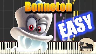 EASY Bonneton Cap Kingdom  Super Mario Odyssey Piano Tutorial Synthesia HD Cover [upl. by Zeba]