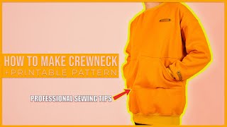 HOW TO MAKE CREWNECK SWEATSHIRT [upl. by Hasile]