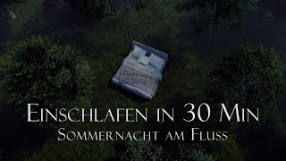 ✨Sommernacht am Fluss  Lagerfeuer Grillen  Nacht  Einschlafen in wenigen Minuten [upl. by Uzziel]