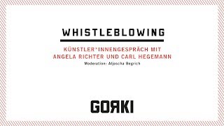 quotWhistleblowingquot  Künstlerinnengespräch mit Angela Richter und Carl Hegemann [upl. by Lebasiairam59]