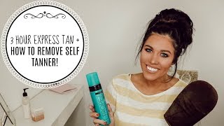 SUPER FAST SELF TANNING ROUTINE  ST TROPEZ EXRESS MOUSSE  TIPS ON REMOVING SELF TANNER [upl. by Hafeenah436]