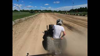 Orangeville fair 2024 super stock 1250lb garden tractor pull [upl. by Lekim668]