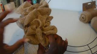 Easy Burlap Bubble Wreath Tutorial [upl. by Diraj77]