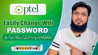 How to Change PTCL Wifi Password in Mobile PC Laptop 2021 Reset Modem Router Name [upl. by Ahsahtan]