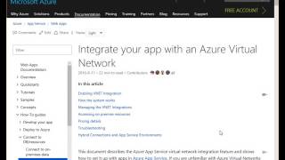 Setting up VNET integration in App Services using the Azure Government Portal [upl. by Coopersmith]