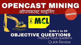 Mcl  Ccl  Opencast Mining Objective Question  Overman amp Mining Sirdar  Previous Years [upl. by Phene]