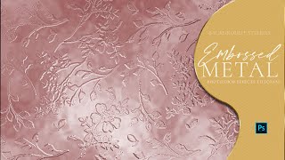 Pattern Photoshop Tutorial Embossed Metal Effect [upl. by Ennaul]