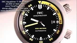 IWC Aquatimer IW353804 2000M Titanium Discontinued Diver Caliber 30110 42MM [upl. by Arvie]