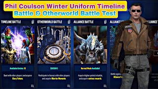 Phil Coulson Winter Uniform Timeline Battle amp Otherworld Battle Test  Marvel Future Fight [upl. by Martres]