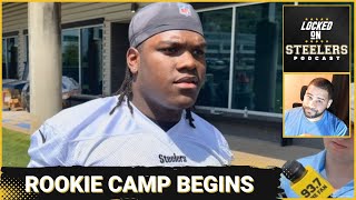 Steelers Broderick Jones Confirms Hes Going to Left Tackle in Rookie Camp  Matt Canada Pressure [upl. by Arymat]