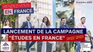 Conférence  Lancement de la campagne quotEtudes en Francequot 20222023 [upl. by Orvie]