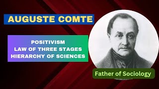 Auguste Comte  Positivism  Law of Three stages  Hierarchy of Sciences [upl. by Ahael215]