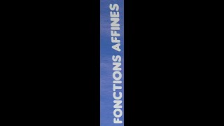 Les fonctions affines 3AC [upl. by Fifine]