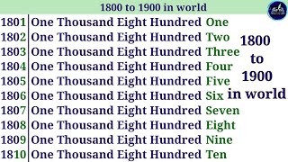 1801 To 1900 In Words  1801 to 1900 Naming Words  1800 to 1900 Numbers in Words [upl. by Zulch]