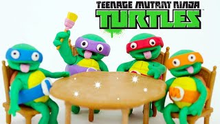 Softee Dough Teenage Mutant Ninja Turtles Nickelodeon PlayDoh TMNT 4K res REUPLOAD [upl. by Aicat]