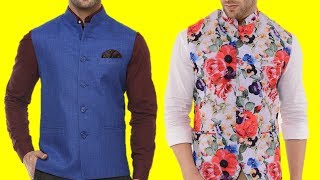 Stylish Nehru Jackets For Men  New Arrival Printed and Plain Nehru Style Mens Waistcoats [upl. by Oconnor630]